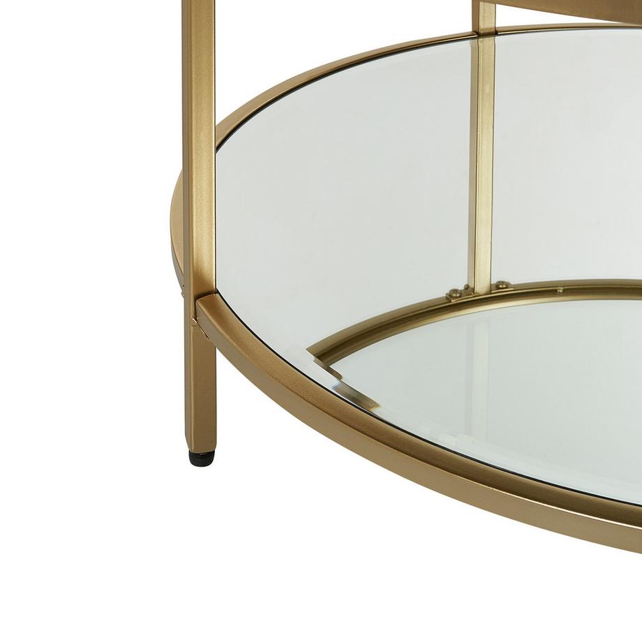 Beliani Couchtisch aus Sicherheitsglas Glamourös BIRNEY  