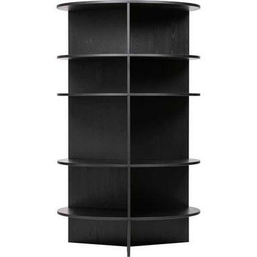 Libreria Trian Tower rotonda legno nero (FSC)