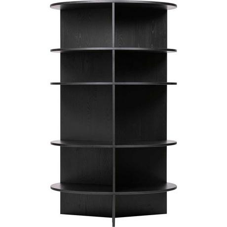 mutoni Libreria Trian Tower Round Legno Nero (FSC)  