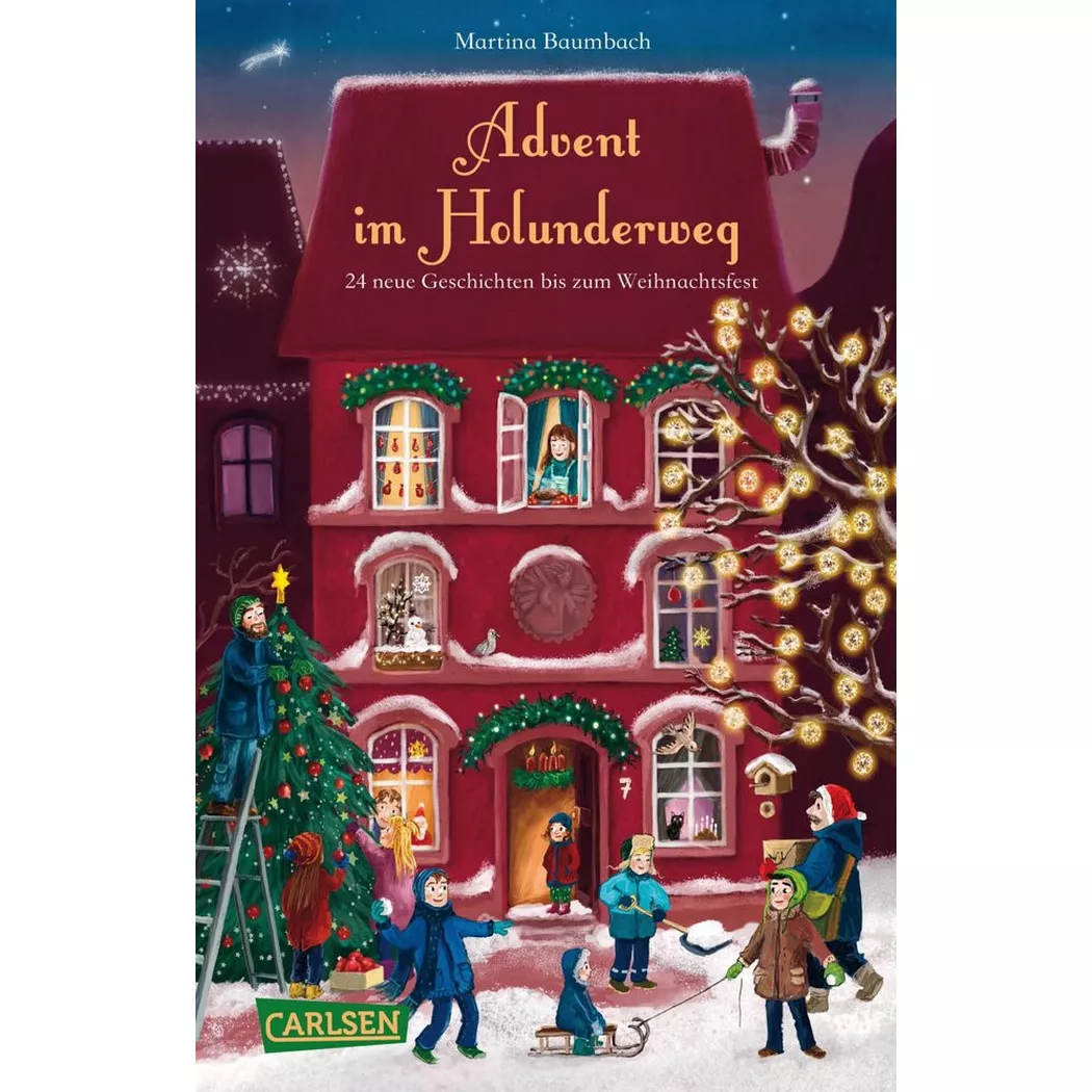Carlsen - Advent im Holunderweg - 24 neue Geschichten bis zum Weihnachtsfest, Baumbach, Martina/ Körting, Verena (Illustrationen), Multicolor