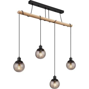 Lampe à suspension Richard métal noir mat 4xE27