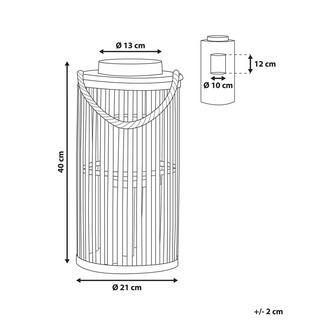 Beliani  Laterne aus Weidenholz Boho LUZON 
