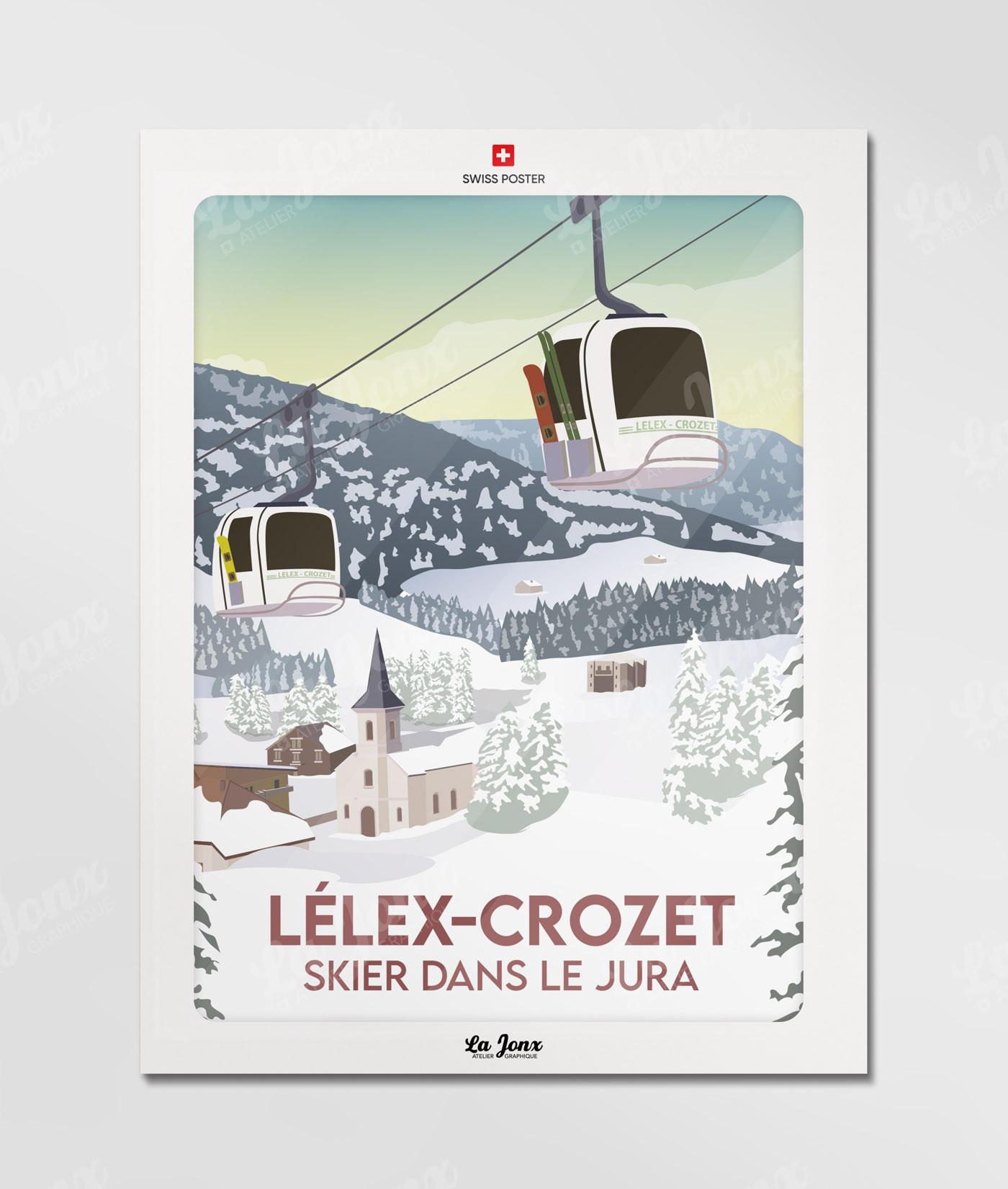 La-Jonx Lélex - Skier dans le Jura - Poster  