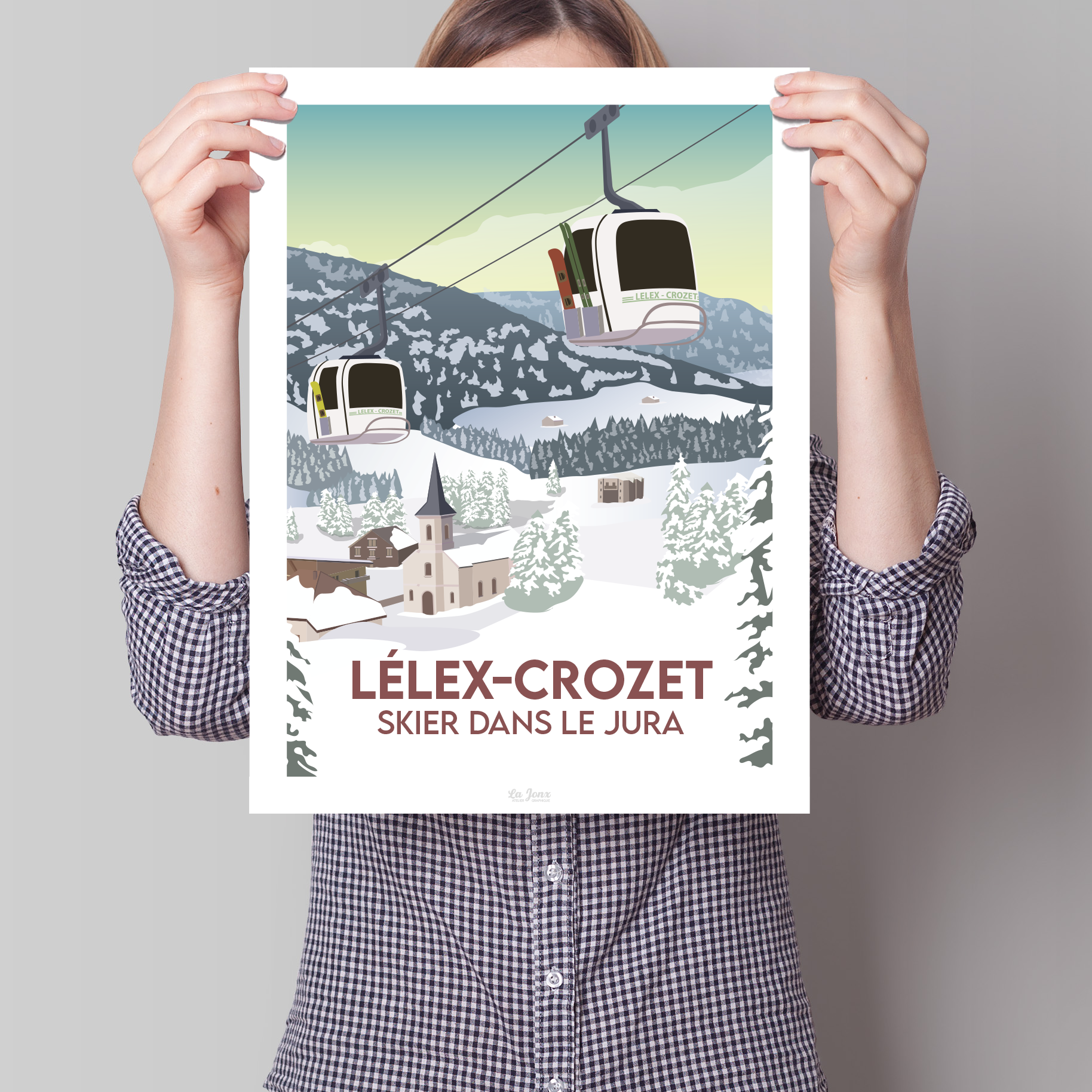 La-Jonx Lélex - Skier dans le Jura - Poster  