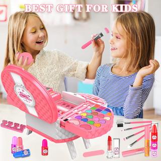 Activity-board  Trousse de maquillage pour enfants trousse de maquillage avec support portable, maquillage lavable trousse de maquillage pour enfants 