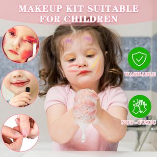 Activity-board  Trousse de maquillage pour enfants trousse de maquillage avec support portable, maquillage lavable trousse de maquillage pour enfants 