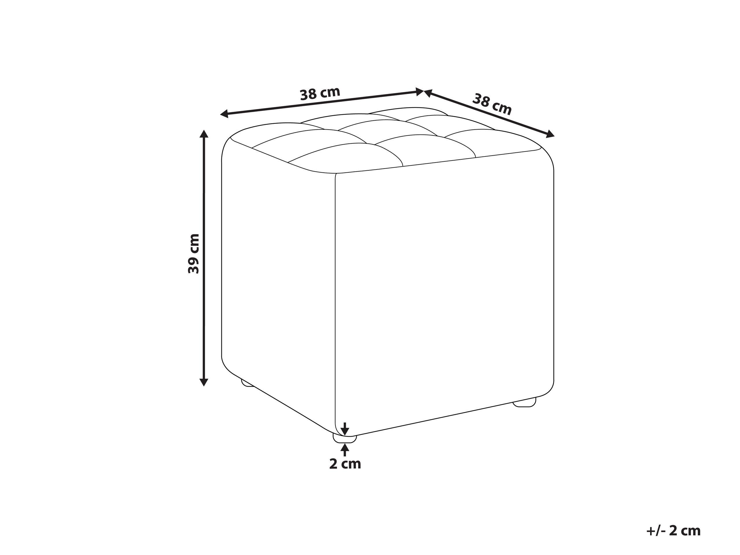 Beliani Pouf en Poliestere Moderno KANSAS  