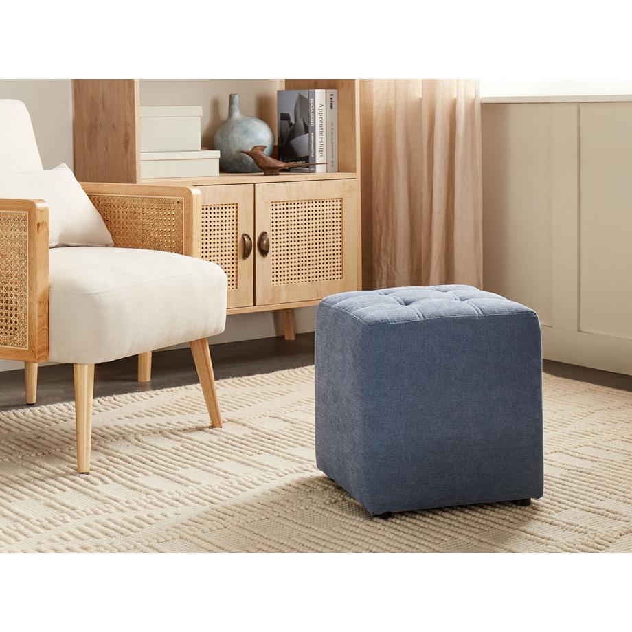 Beliani Pouf en Tissu Moderne KANSAS  