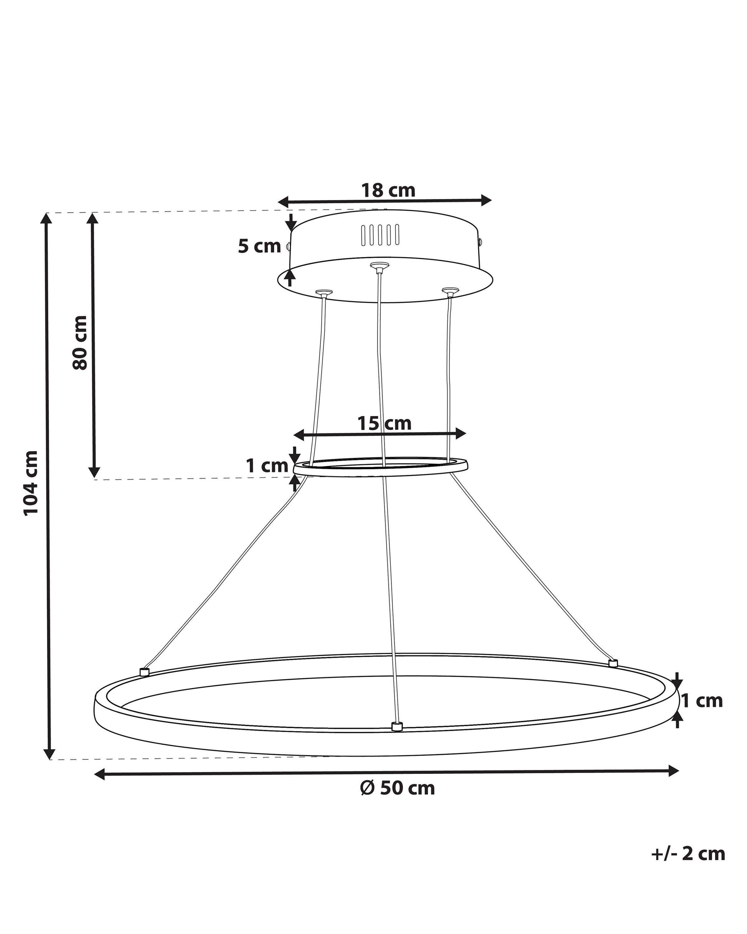 Beliani Lampe suspension en Aluminium Moderne TANO  