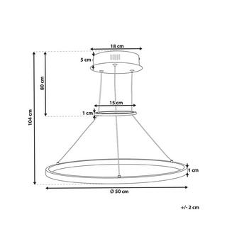 Beliani Lampadario en Alluminio Moderno TANO  