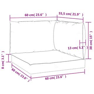 VidaXL  Coussin de palette tissu 