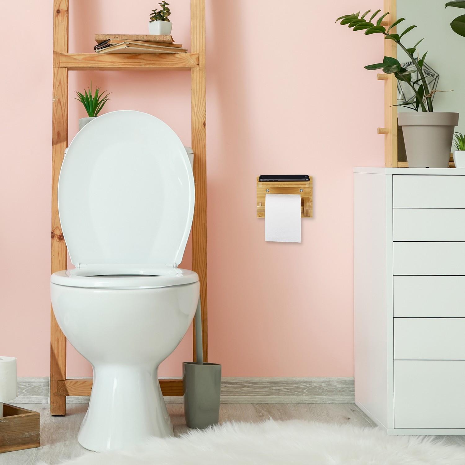 B2X Porte-papier toilette avec étagère  