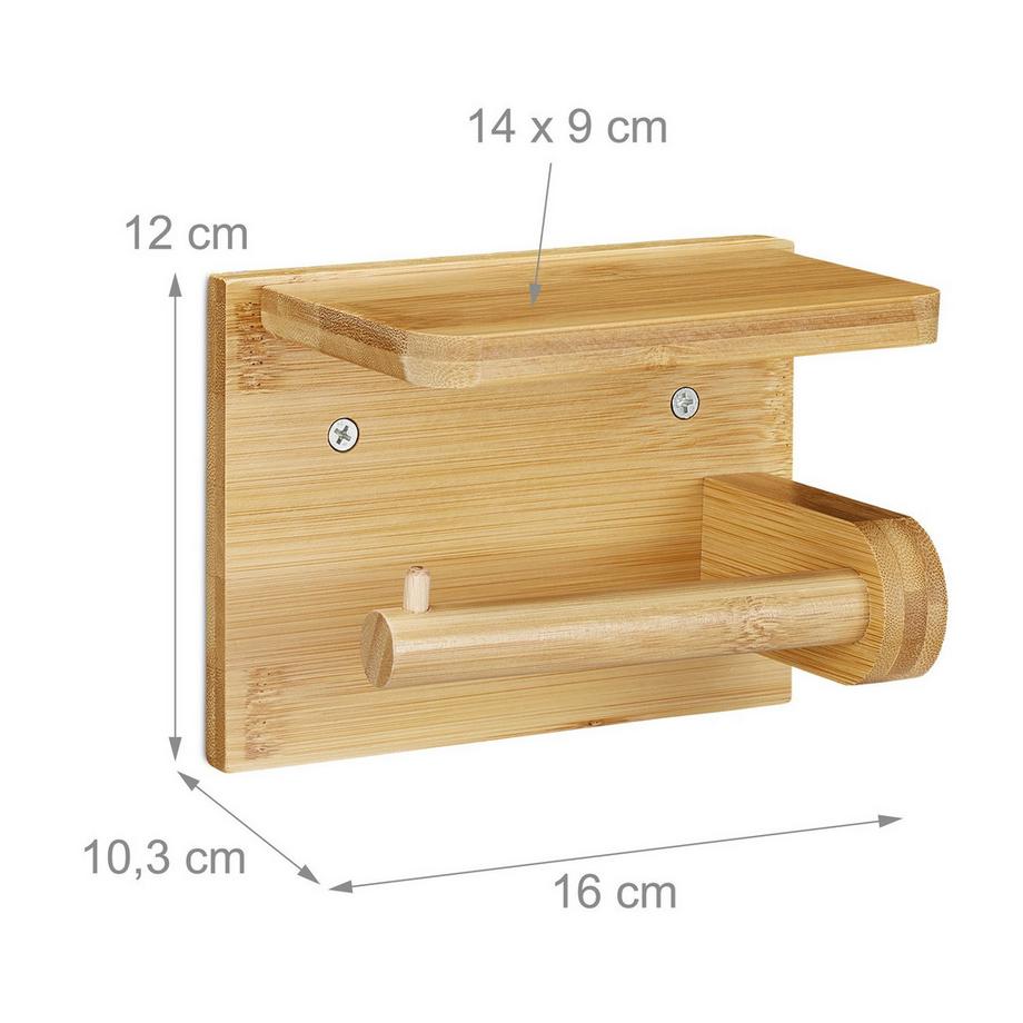 B2X Toilettenpapierhalter mit Ablage  