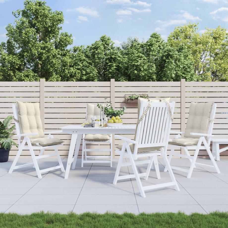 VidaXL Coussin de chaise à dossier haut tissu  