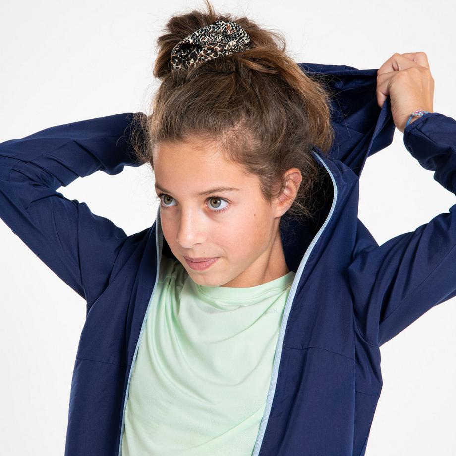 KIPRUN  Veste Running coupe vent Enfant - KIPRUN Wind Jacket JR Bleu marine 