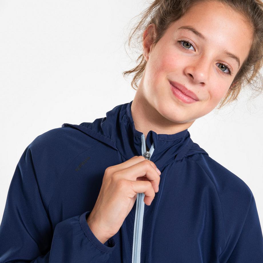 KIPRUN  Veste Running coupe vent Enfant - KIPRUN Wind Jacket JR Bleu marine 