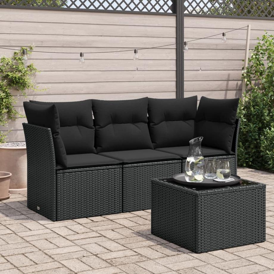 VidaXL set divano da giardino Polirattan  