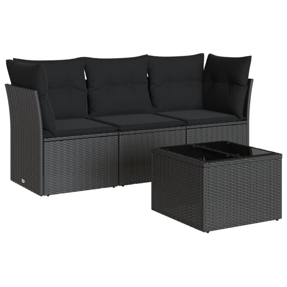 VidaXL set divano da giardino Polirattan  