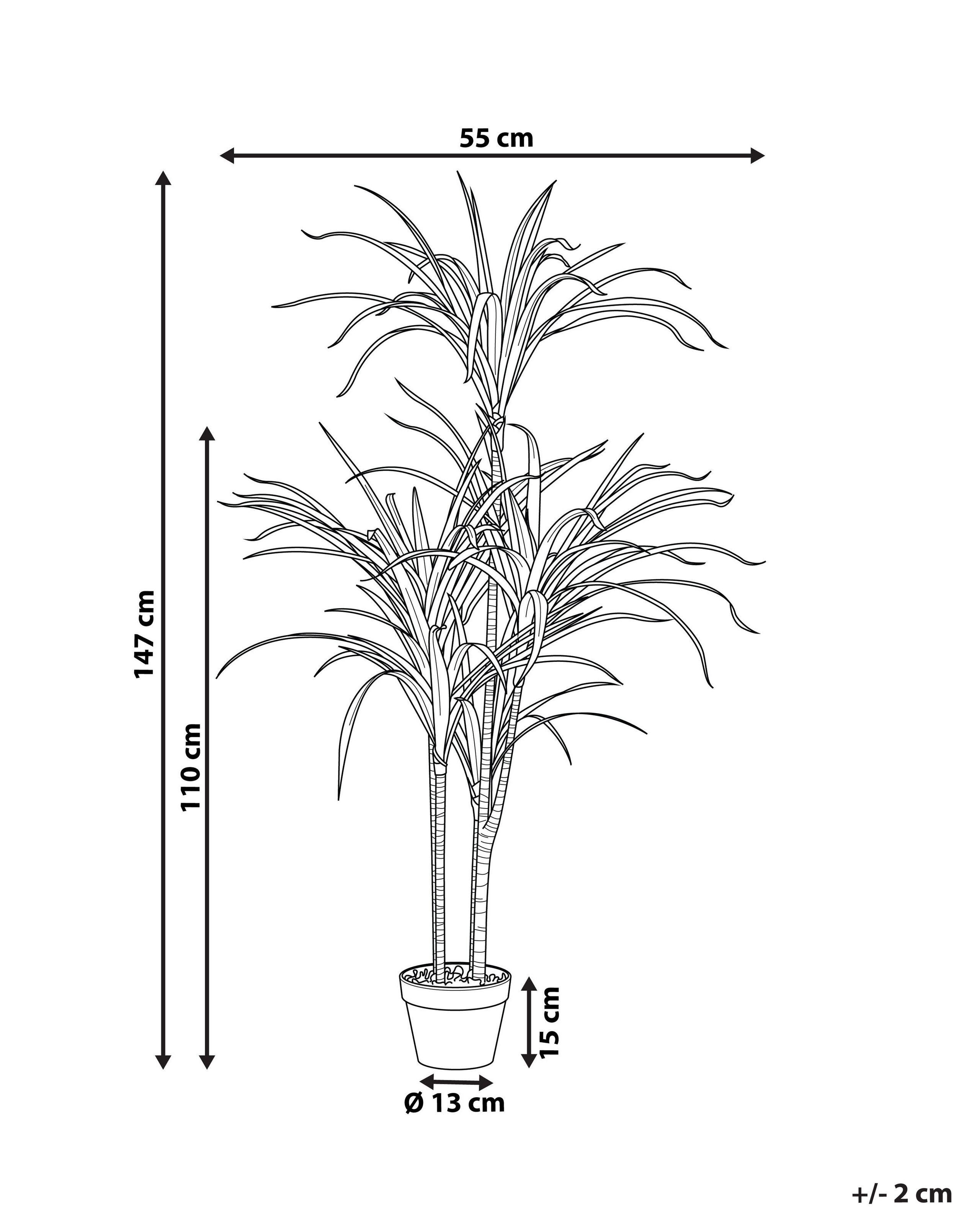 Beliani Pianta artificiale en Materiale sintetico Moderno DRACAENA ANITA  