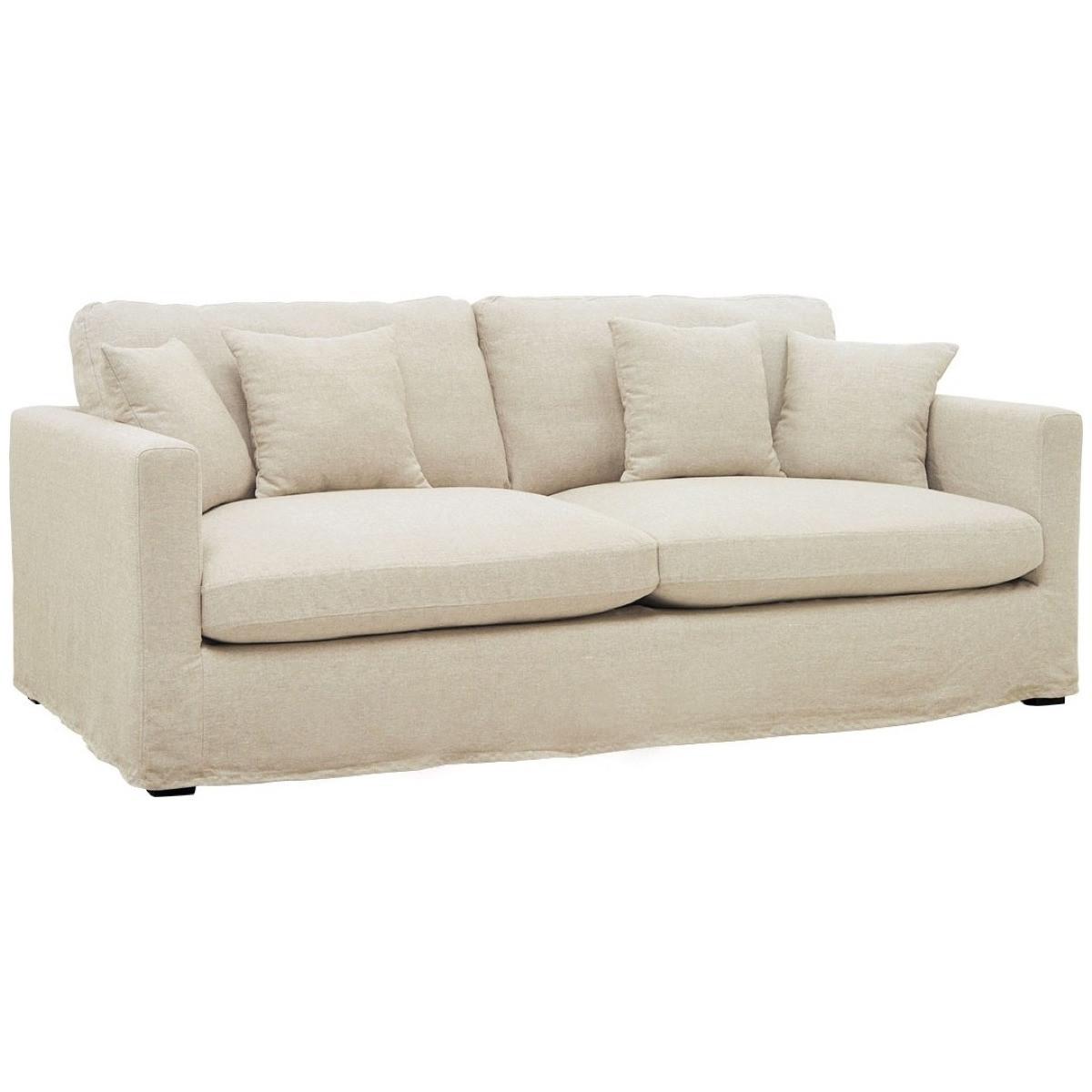 Blanc d'Ivoire Hussensofa Angie Leinen-Mix ecru 215  