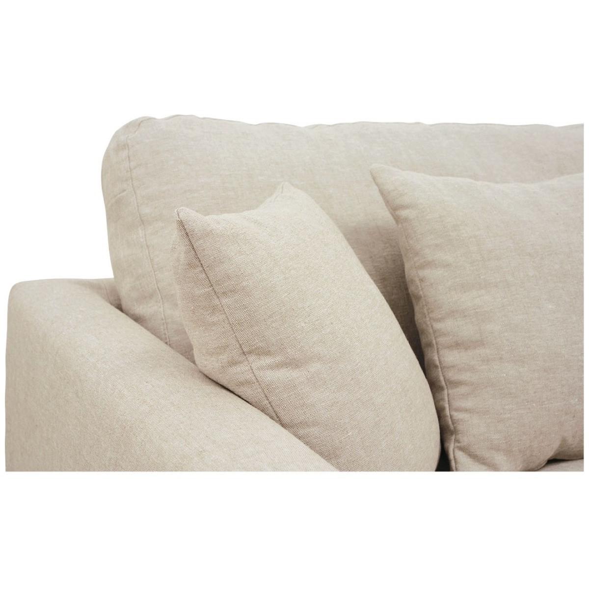 Blanc d'Ivoire Hussensofa Angie Leinen-Mix ecru 215  