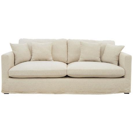 Blanc d'Ivoire Hussensofa Angie Leinen-Mix ecru 215  