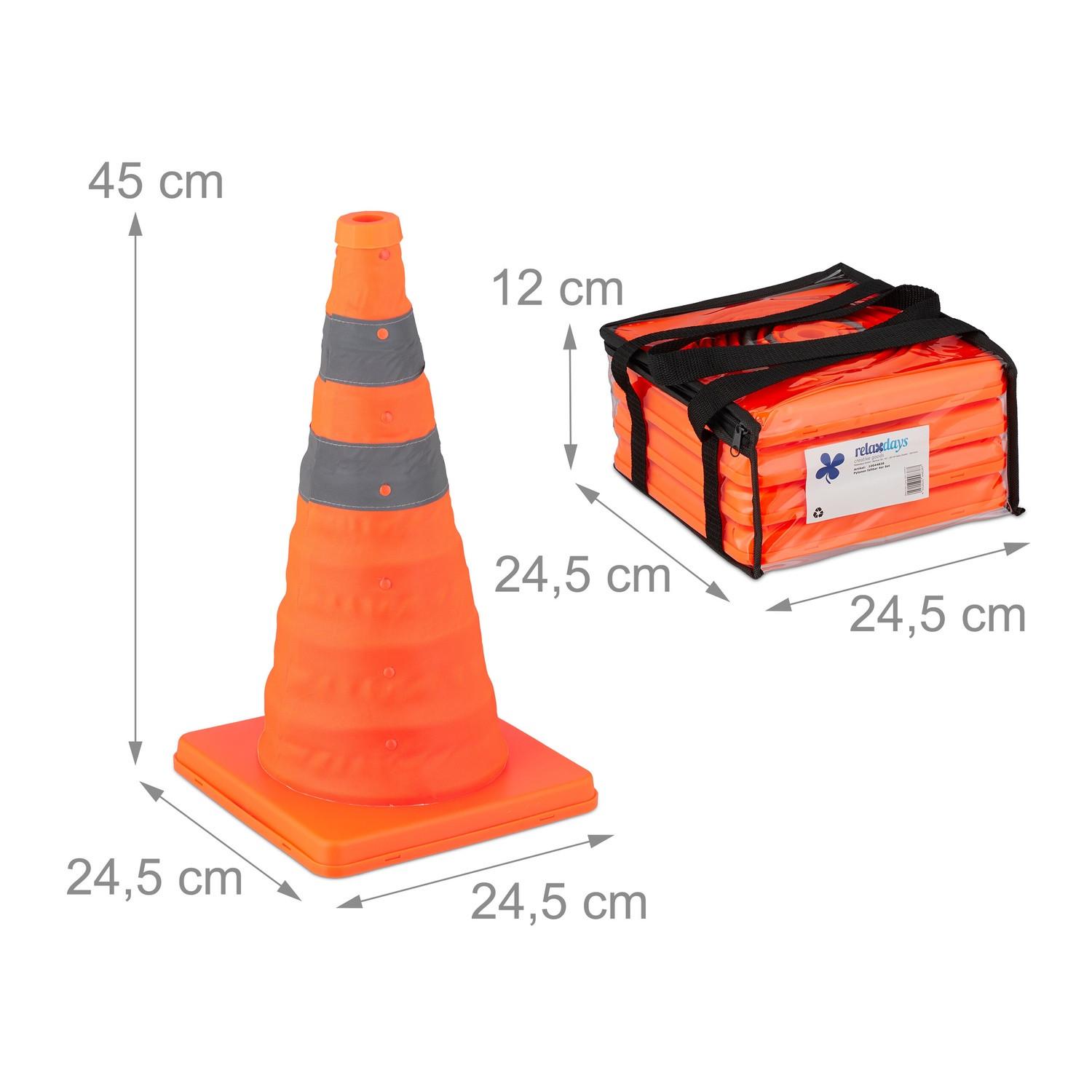 Northix Piloni pieghevoli in set da 4  