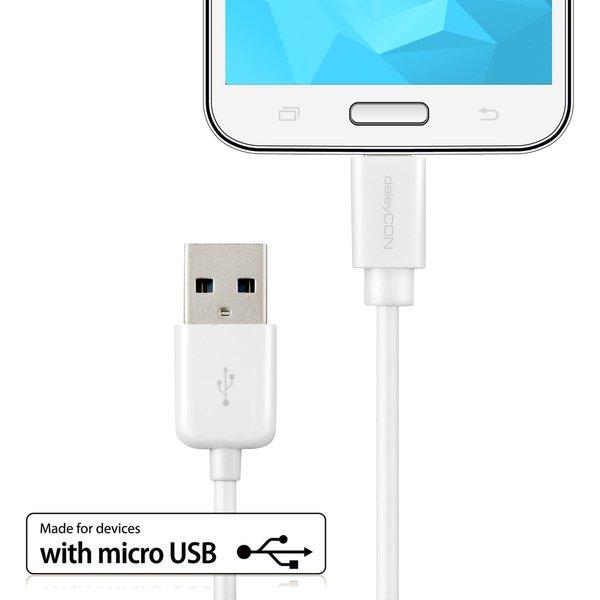 deleyCON  USB - micro USB cavo USB 2 m USB 2.0 USB A Micro-USB B Nero 