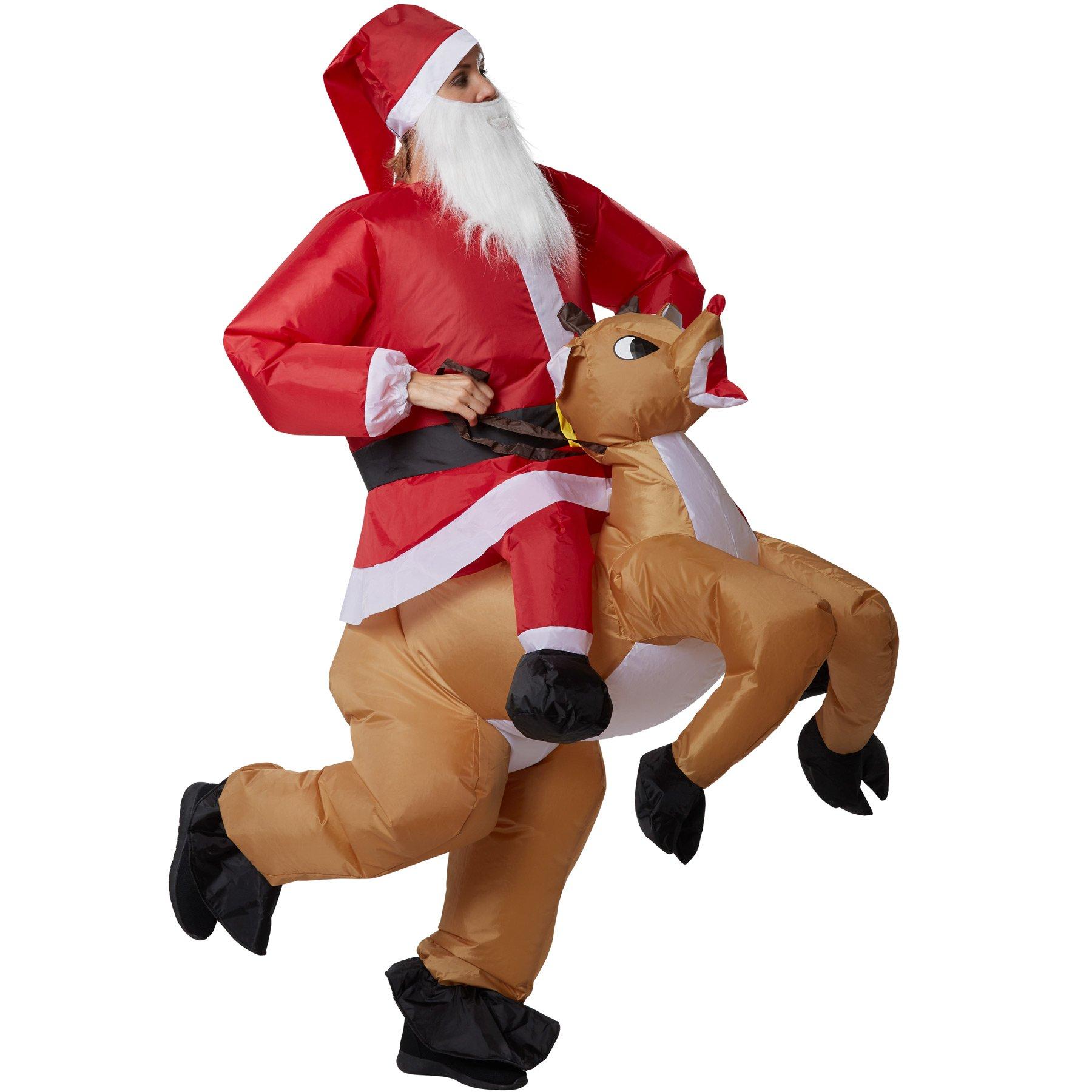 Tectake  Costume autogonflant de Père Noël 