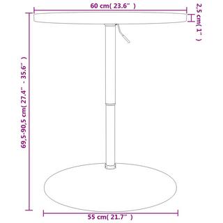 VidaXL  Table de bar bois 