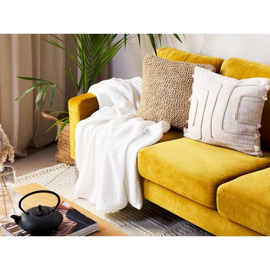 Beliani MIRGE Couverture Polaire Moderne en Polyester  