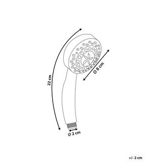 Beliani Soffione doccia en Materiale sintetico LORDAL  