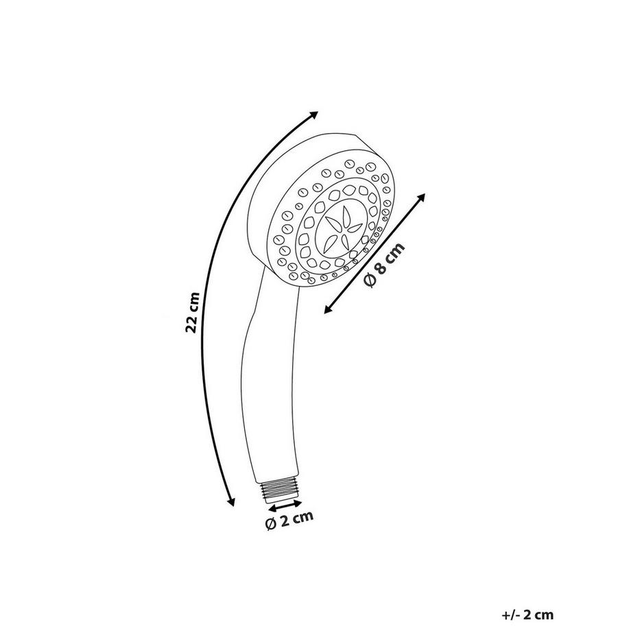 Beliani Duschkopf aus Kunststoff LORDAL  