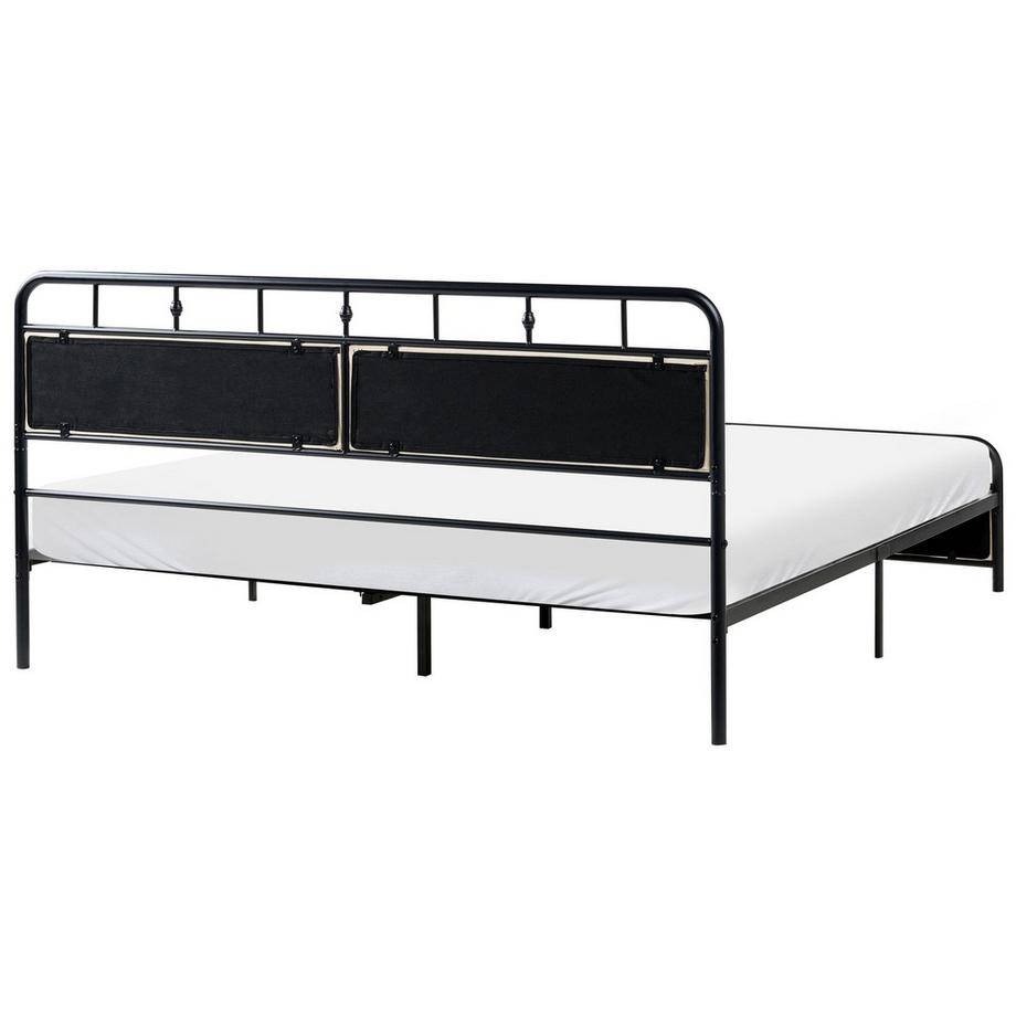 Beliani Lit avec sommier en Métal Traditionnel BREUILLET  