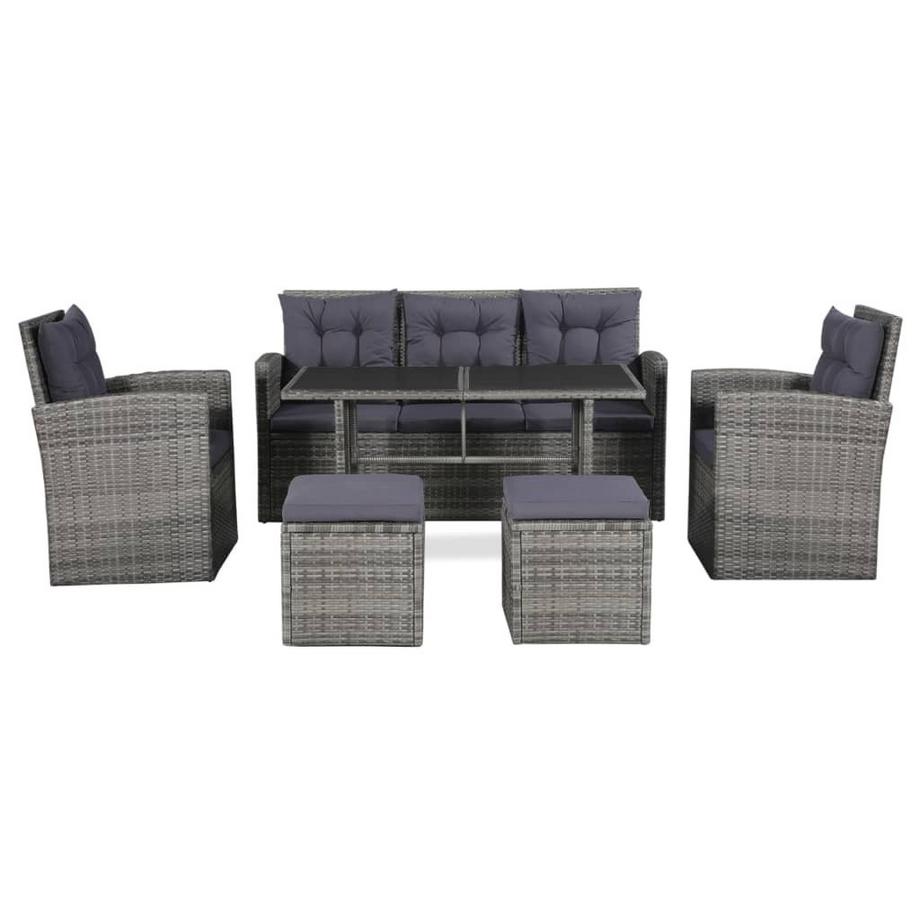 VidaXL set di divani Polirattan  