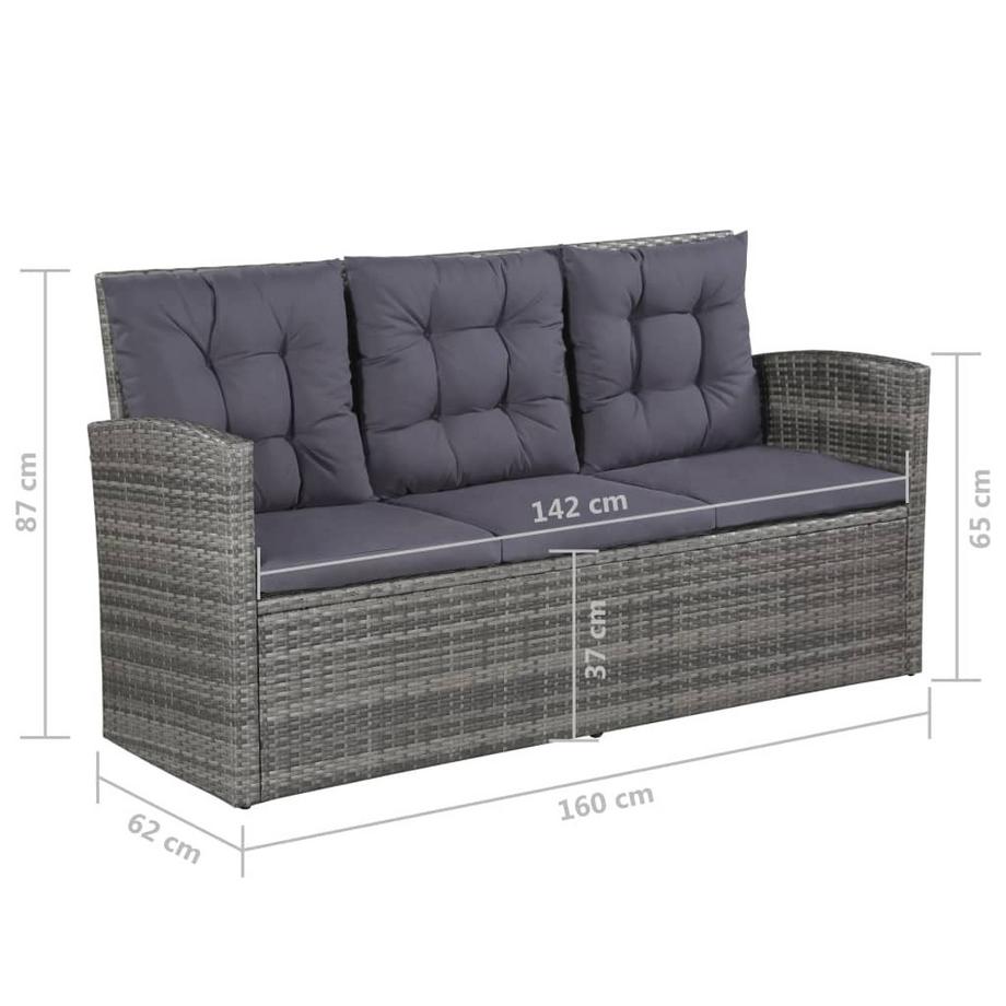 VidaXL set di divani Polirattan  