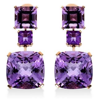 MUAU Schmuck  Ohrstecker 750/18K Rotgold Amethyst 18.4ct. 