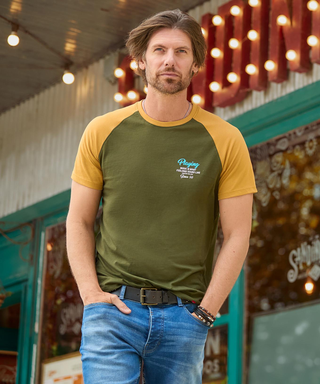 Joe Browns T-Shirt Girocollo Motivo Giradischi DJ  