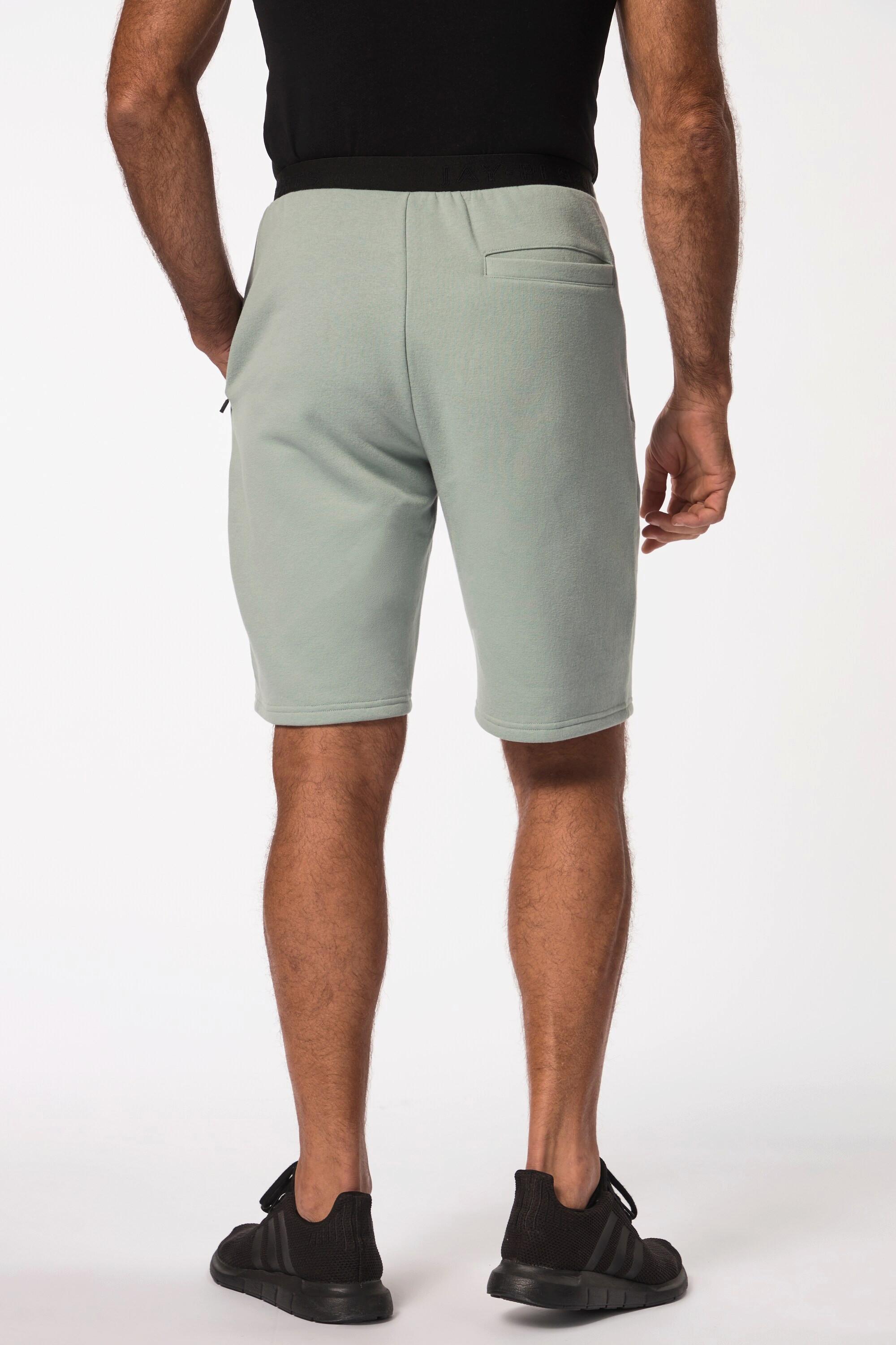 JP1880  Short de sport en molleton JAY-PI, collection Fitness. Taille élastique et poches zippées 