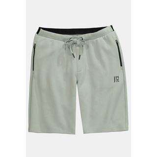 JP1880  Sporthose, Fitness, Sweat-Bermuda, Elastikbund, Zipptaschen 