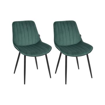 Lot de 2 chaises en Velours Rétro DUBROVNIK