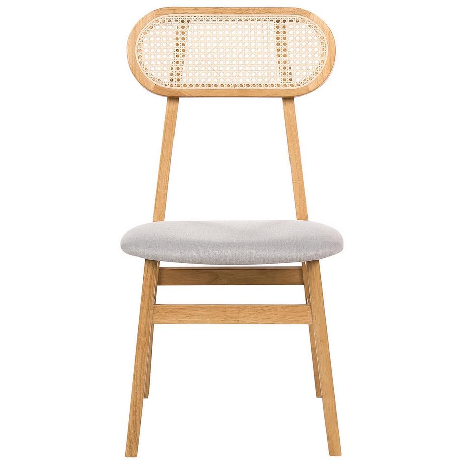Beliani Lot de 2 chaises de salle à manger en Bois d'hévéa Boho FALLON  