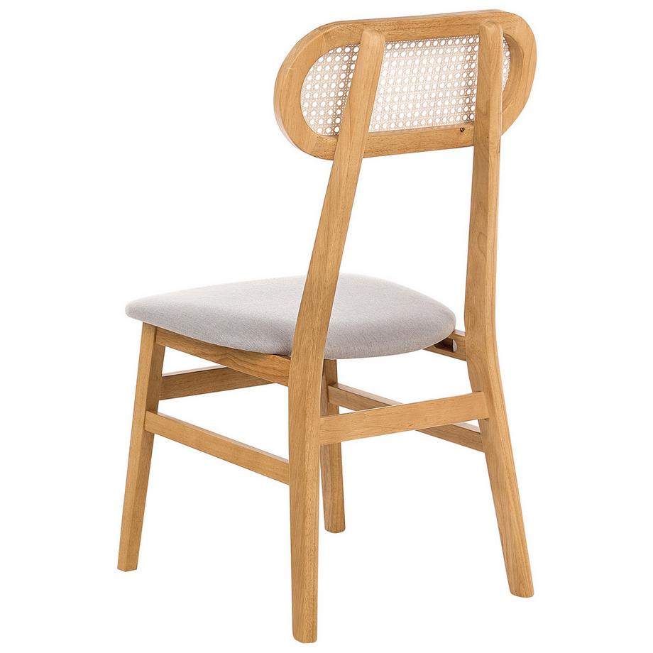 Beliani Lot de 2 chaises de salle à manger en Bois d'hévéa Boho FALLON  
