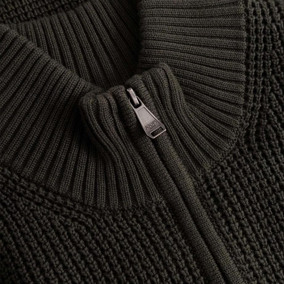 Joop Jeans Honrio Pull en tricot confortable à demi-zip  