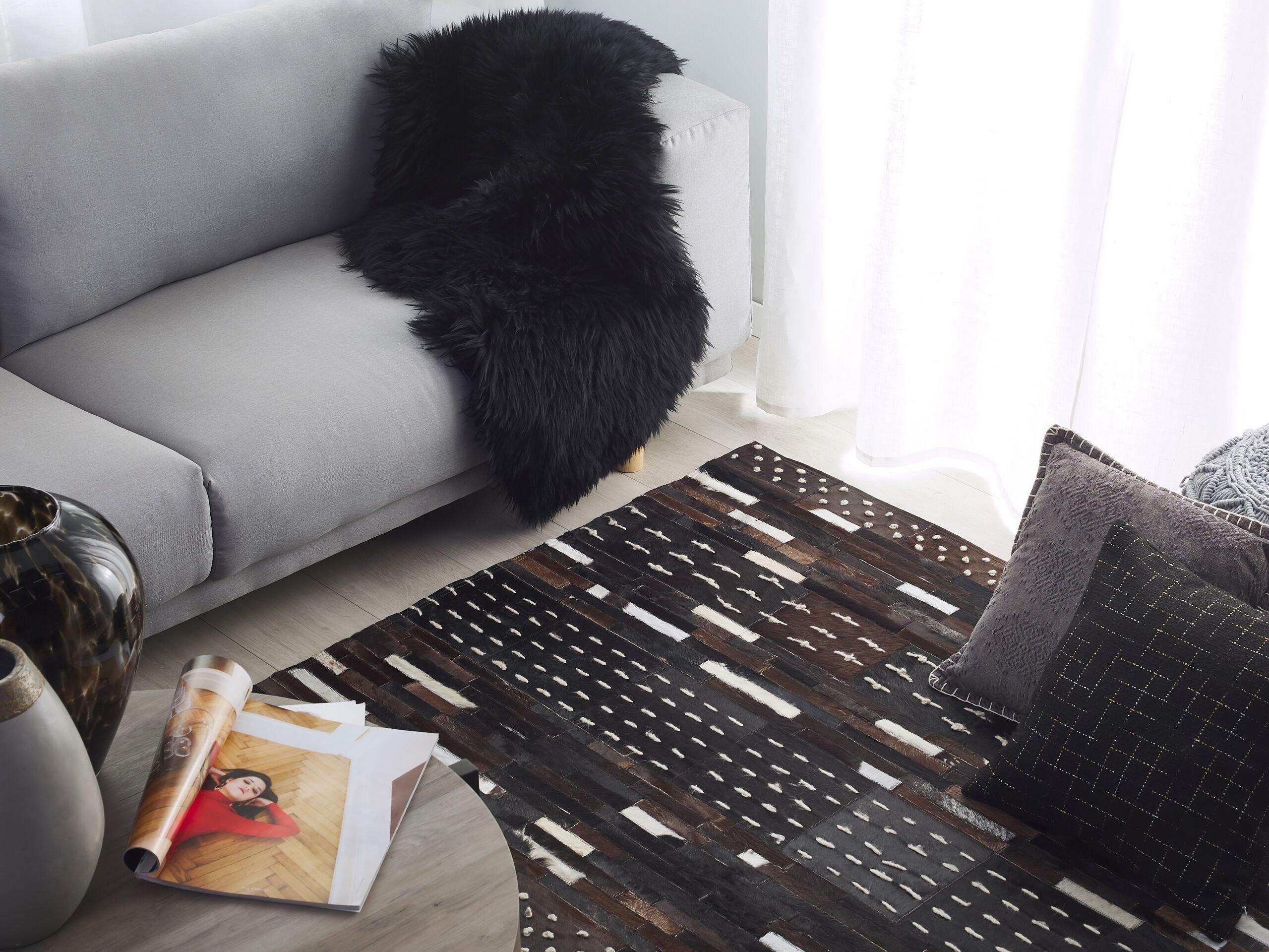 Beliani Tapis en Peau de vache Industriel AKSEKI  