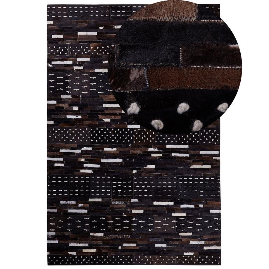 Beliani Teppich aus Kuhfell  AKSEKI  