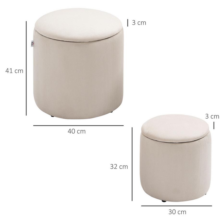 HOMCOM Sitzhocker-Set  