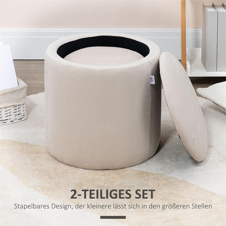 HOMCOM Sitzhocker-Set  