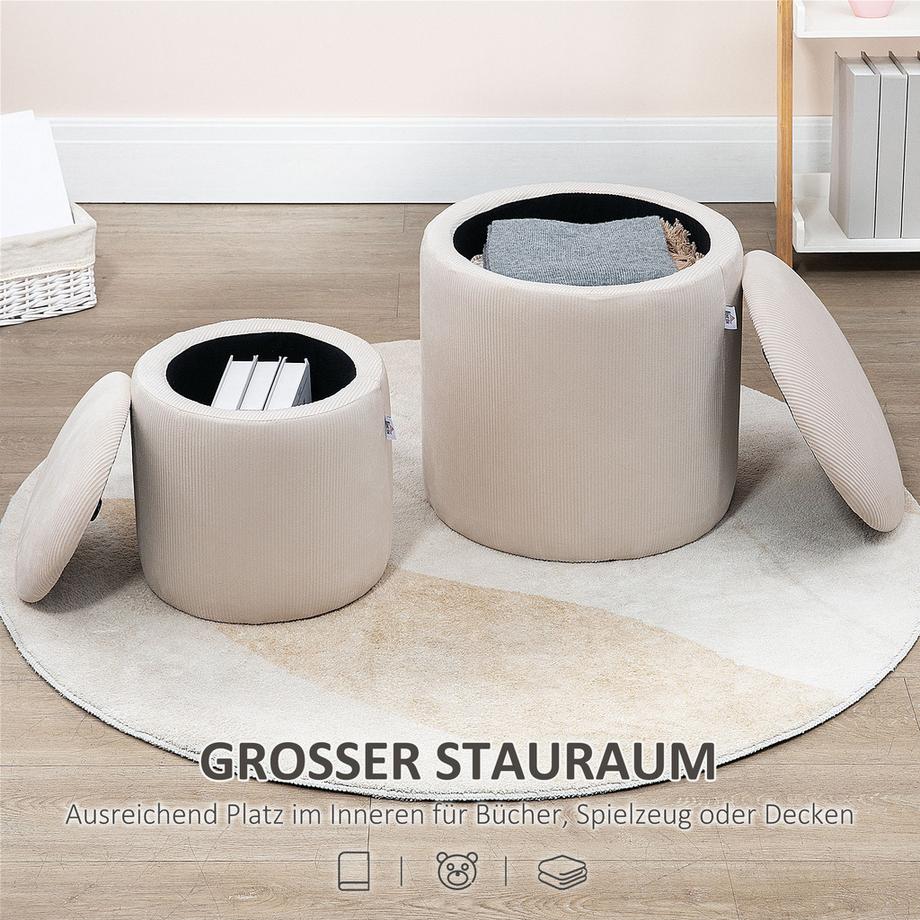 HOMCOM Sitzhocker-Set  