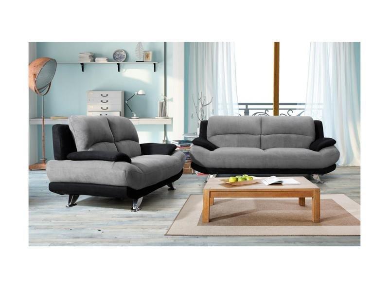 Vente-unique Couchgarnitur 3+2 Microfaser Musko  